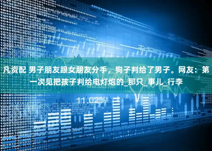凡资配 男子朋友跟女朋友分手，狗子判给了男子。网友：第一次见把孩子判给电灯炮的_那只_事儿_行李