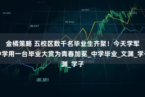 金橘策略 五校区数千名毕业生齐聚！今天学军中学用一台毕业大赏为青春加冕_中学毕业_文渊_学子