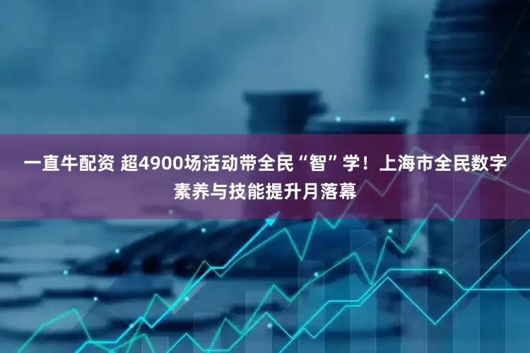 一直牛配资 超4900场活动带全民“智”学！上海市全民数字素养与技能提升月落幕