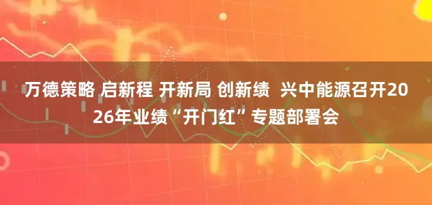 万德策略 启新程 开新局 创新绩  兴中能源召开2026年业绩“开门红”专题部署会